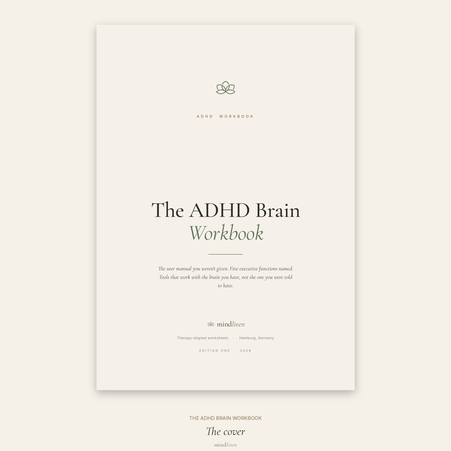 The ADHD Brain Workbook — 30-page printable for adults — worksheet layout detail