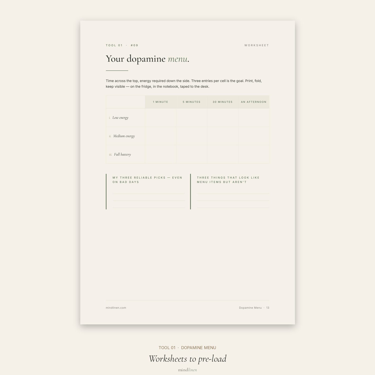 The ADHD Brain Workbook — 30-page printable for adults — iPad / GoodNotes view