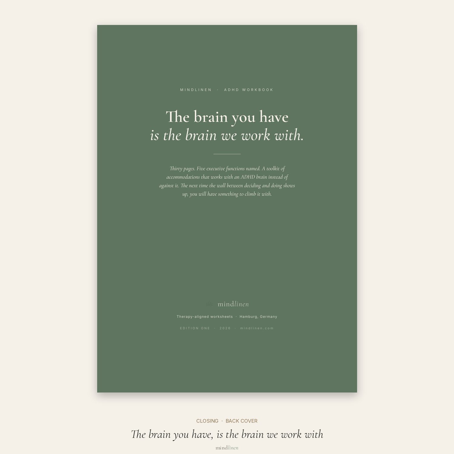 The ADHD Brain Workbook — 30-page printable for adults — filled-in example
